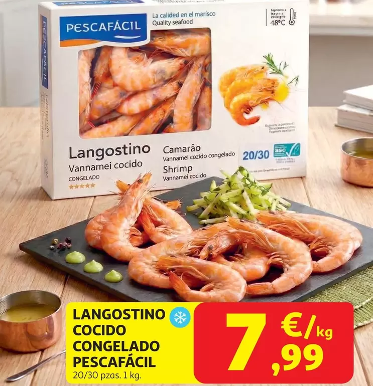Pescafacil - Langostino Cocido Congelado