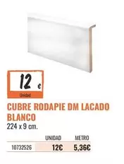 Blanco - Cubre Rodapie Dm Lacado