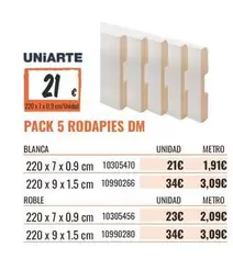 uniarte - Pack 5 Rodapies