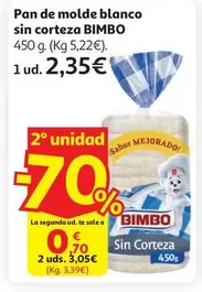 Bimbo - Pan De Molde Blanco Sin Corteza