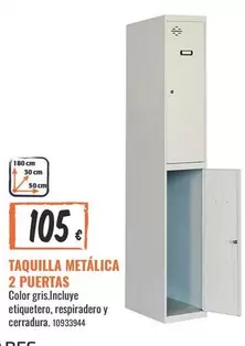 Taquilla Metálica 2 Puertas