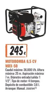 Motobomba 6,5 Cv