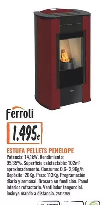 Ferroli - Estufa Pellets Penelope