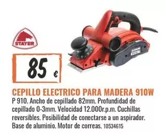 Stayer - Cepillo Electrico Para Madera 910w