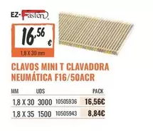Clavos Mini T Clavadora Neumatica F16