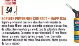 Compact - Soplete Powerfire  + Mapp