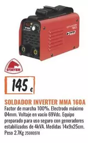 Stayer - Soldador Inverter Mma 160a