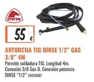 Stayer - Antorcha Tig Dinse 1/2" Gas 3/8" 4m