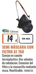 climax - Semi Máscara Con Filtro A1760