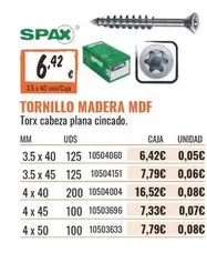 Tornillo Madera Mdf