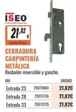 Cerradura Carpintería Metalica