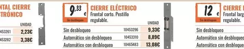 Cierre Eléctrico