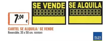 Cartel Se Alquila/Se Vende