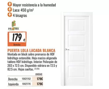 Block - Puerta Lola Lacada Blanca