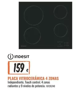 Indesit - placa vitroceramica 4 Zonas