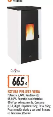 Pegaso - Estufa Pellets Vera