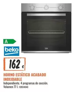 Beko - Horno Estatico Acabado Inoxidable