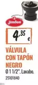 Valvula Con Tapón Negro