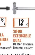 Redondo - Sifón Extensible Dual