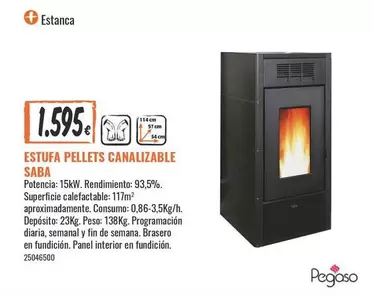 Saba - Estufa Pellets Canalizable