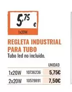 Regleta Industrial Para Tubo