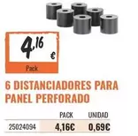 6 Distanciadores Para Panel Perforado