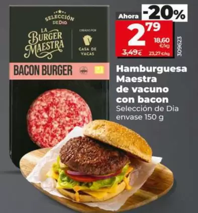 Seleccion De Dia - Hamburguesa Maestra De Vacuno Con Bacon