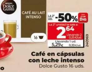 Dolce Gusto - Café En Cápsulas Con Leche Intenso