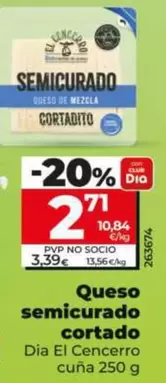 Dia El Cencerro - Queso Semicurado Cortado