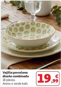 Vajilla Porcelana Diseno Combinado