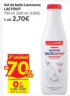 Lactovit - Ejem: 642381 Gel De Baño Lactourea 750ml Pvp , En Toda La Marca Lactourea 2ª Unidad Al 70%, Combinalo Como Quieras