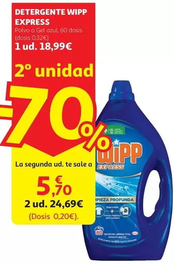 Deter. Wipp Express Gel Azul 60d