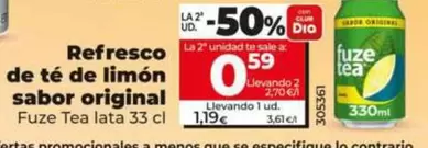 Fuze Tea - Refresco De Té De Limón Sabor Original