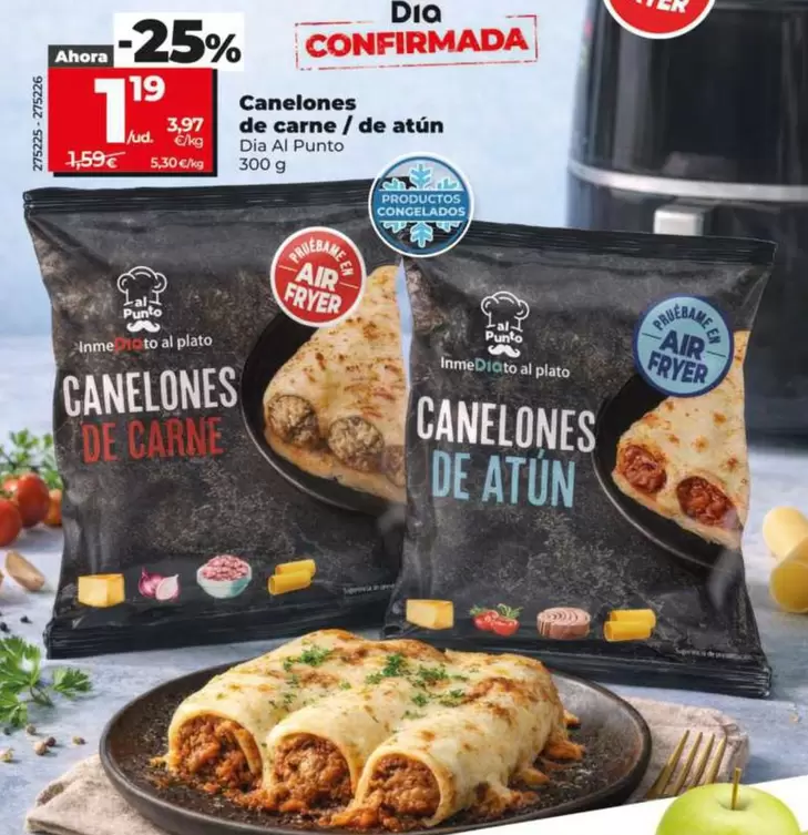 Dia Al Punto - Canelones De Carne/ De Atun