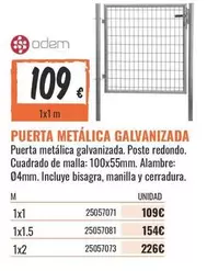Redondo - Puerta Metalica Galvanizada