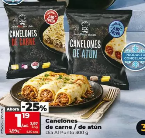 Dia Al Punto - Canelones De Carne/ De Atun