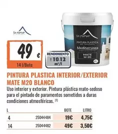 Mediterránea - Pintura Plastica Interior/exterior M20 Blanco