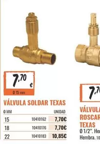 Texas - Valvula Soldar
