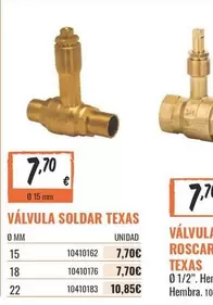 Texas - Valvula Soldar