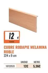 Cubre Rodapie Melamina Roble