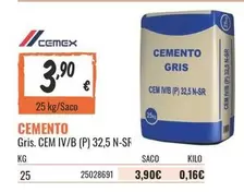 Cemento Gris. Cem Iv/b