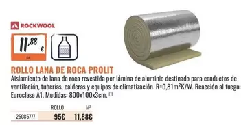 Rockwool - Rollo Lana De Roca Prolit