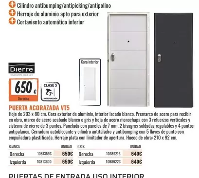 Dierre - Puerta Acorazada Vt5