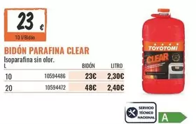 Toyotomi - Bidon Parafina Clear