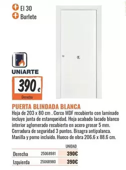 Blanco - Puerta Blindada Blanca