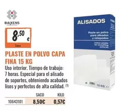 indoor - Plaste En Polvo Capa Fina 15 Kg