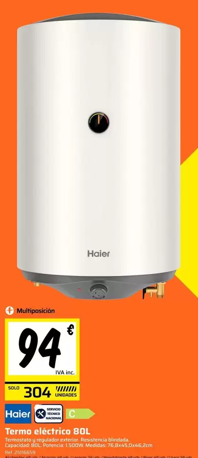 Haier - Termo Electrico