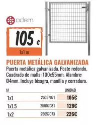 Redondo - Puerta Metalica Galvanizada