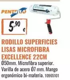 Excellence - Rodillo Superficies Lisas Microfibra  22cm
