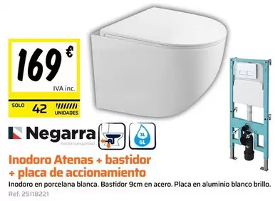 Blanco - Inodoro Atenas + Bastidor + Placa De Accionamento